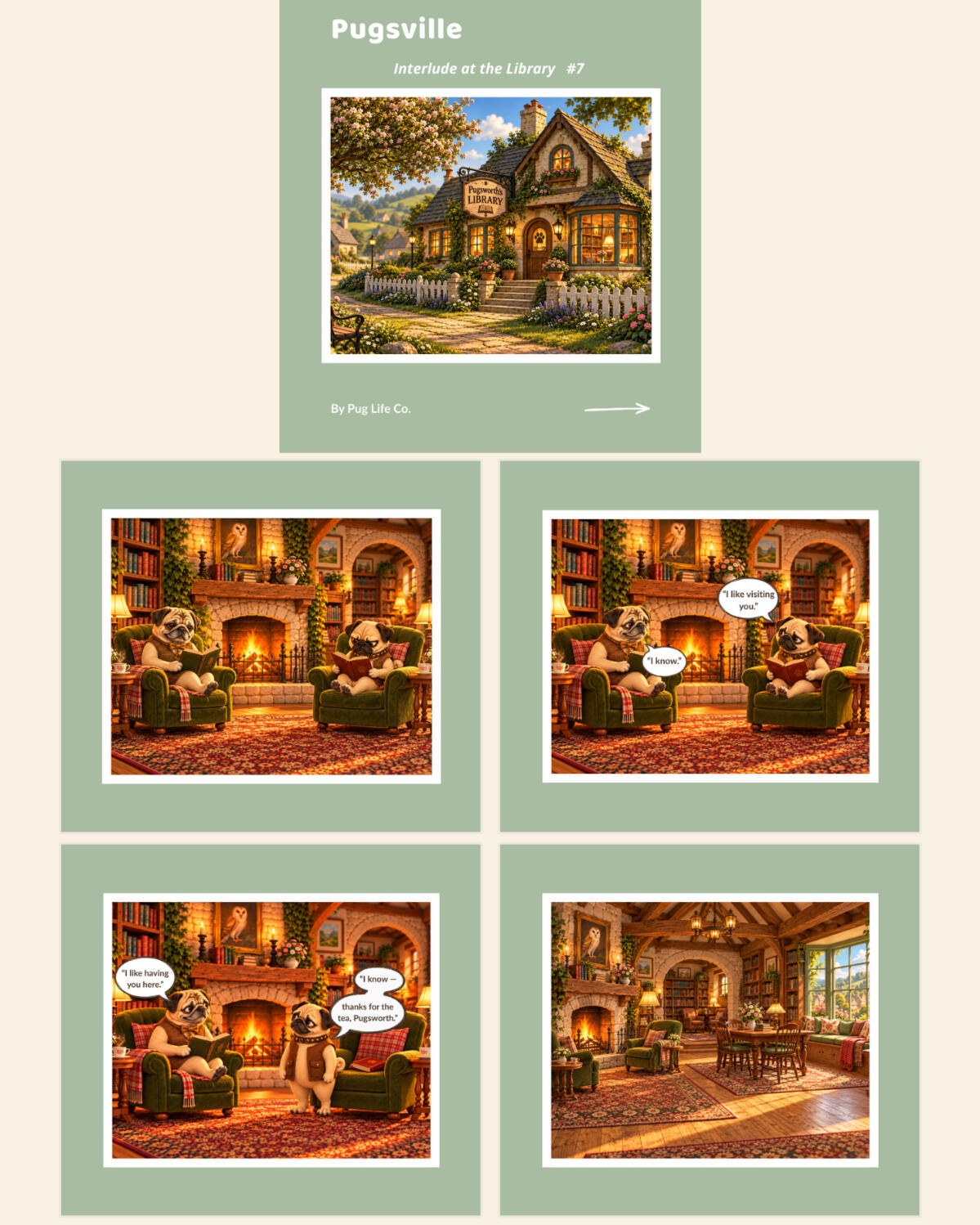 Pugsville Issue #7 — Interlude at the Library