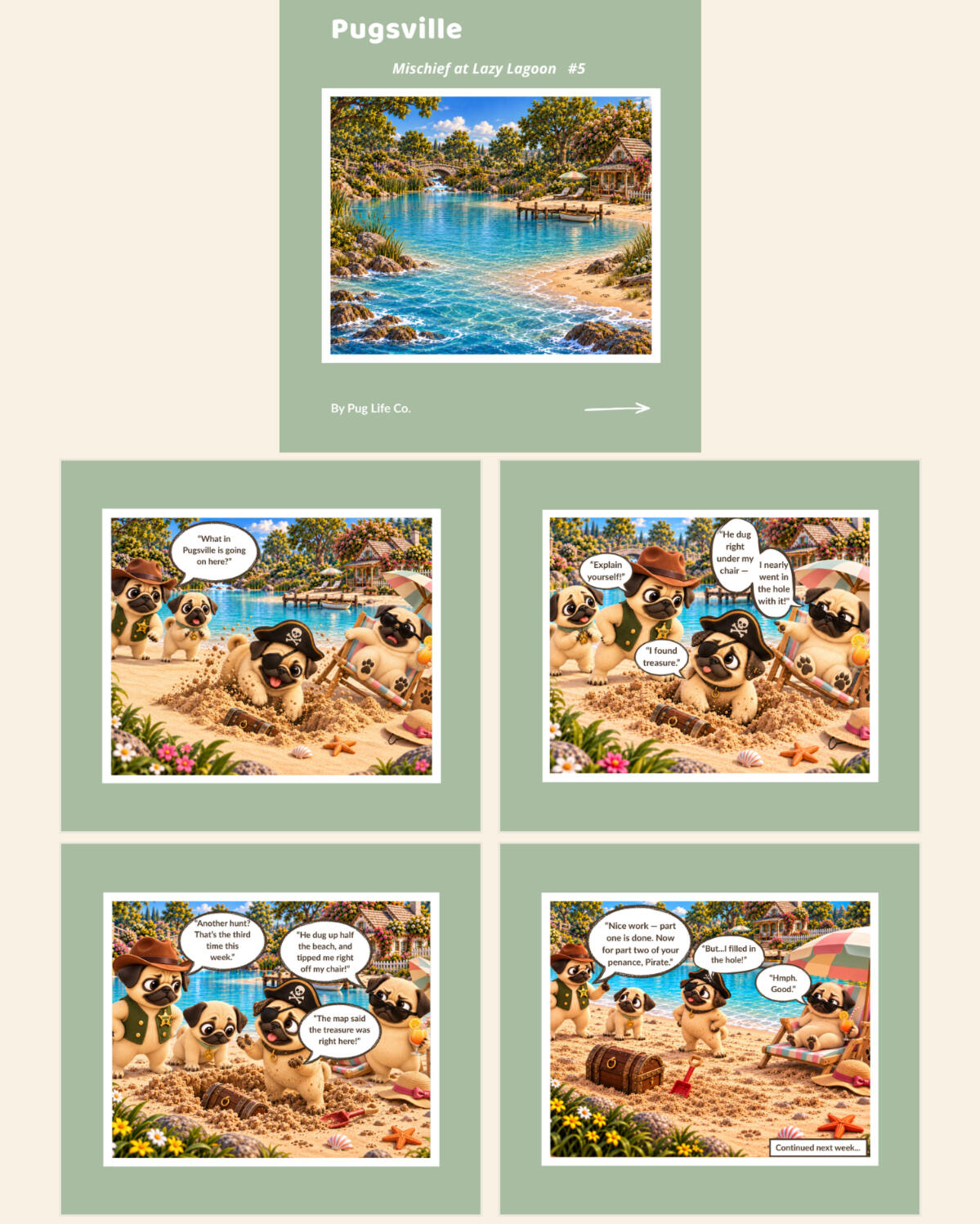 Pugsville Issue #5 — Mischief at Lazy Lagoon