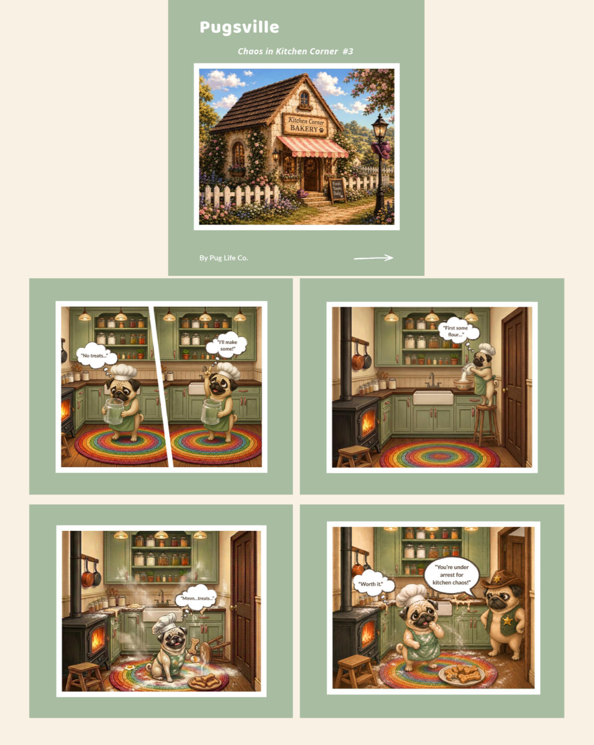 Pugsville Issue #3 — Chaos in Kitchen Corner